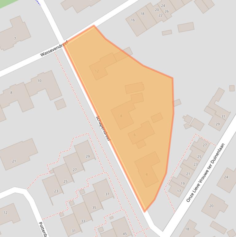 Kaart van postcodegebied 4641HJ.