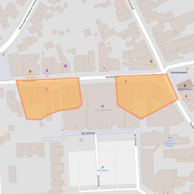 Kaart van postcodegebied 4641HN.