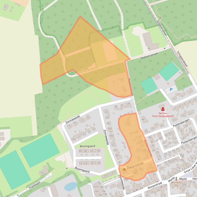 Kaart van postcodegebied 4641HS.