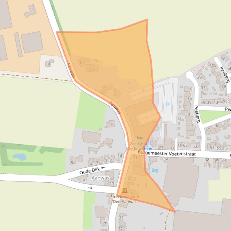 Kaart van postcodegebied 4641JE.