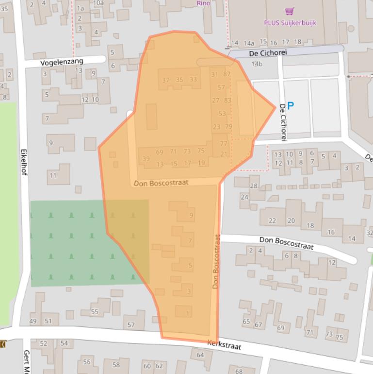 Kaart van postcodegebied 4641JN.
