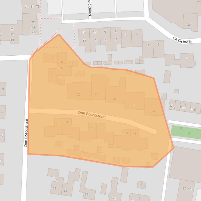 Kaart van postcodegebied 4641JP.