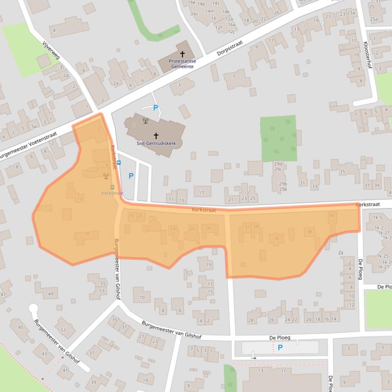 Kaart van postcodegebied 4641JT.