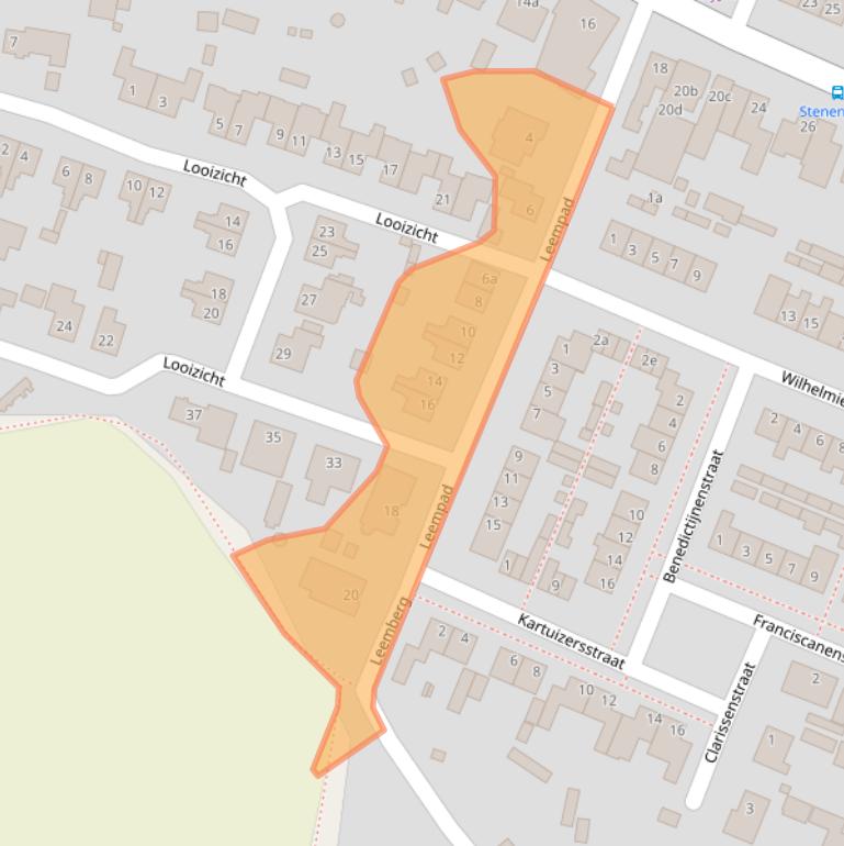 Kaart van postcodegebied 4641JX.