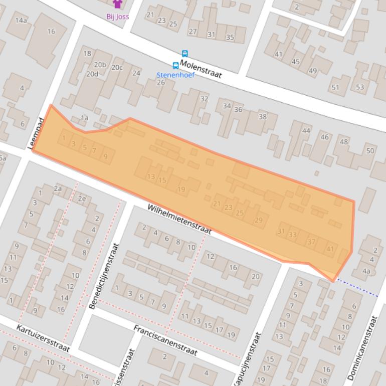 Kaart van postcodegebied 4641KA.