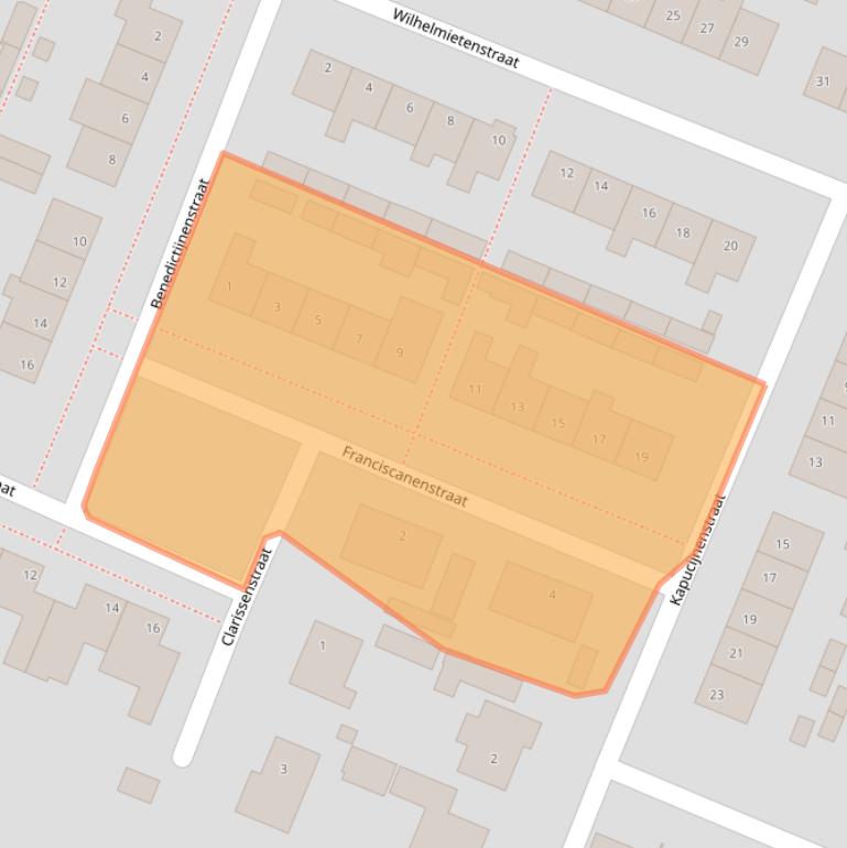 Kaart van postcodegebied 4641KD.