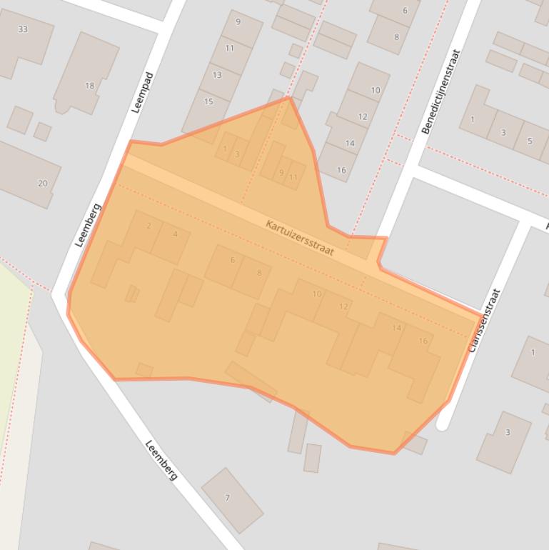 Kaart van postcodegebied 4641KE.