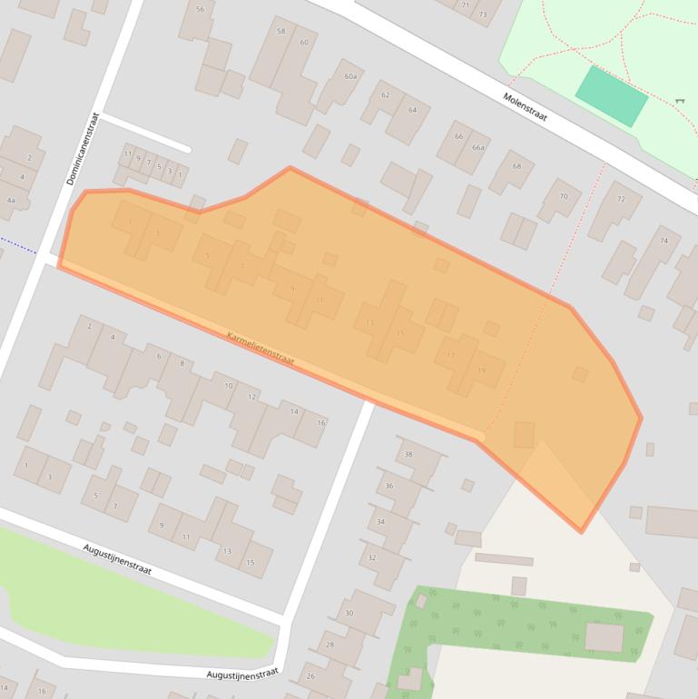 Kaart van postcodegebied 4641KL.