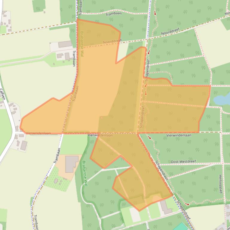 Kaart van postcodegebied 4641KP.