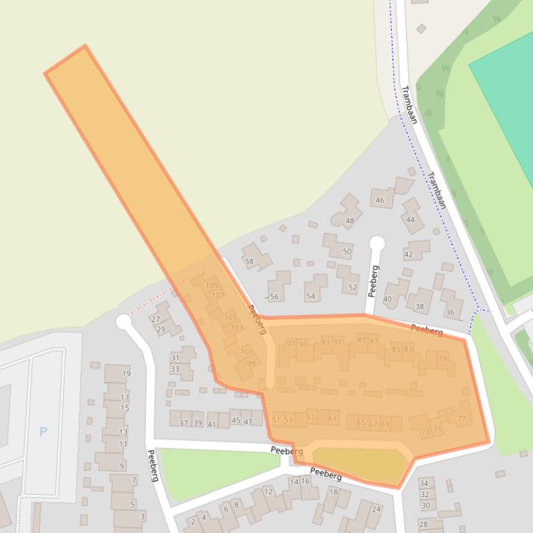 Kaart van postcodegebied 4641LC.