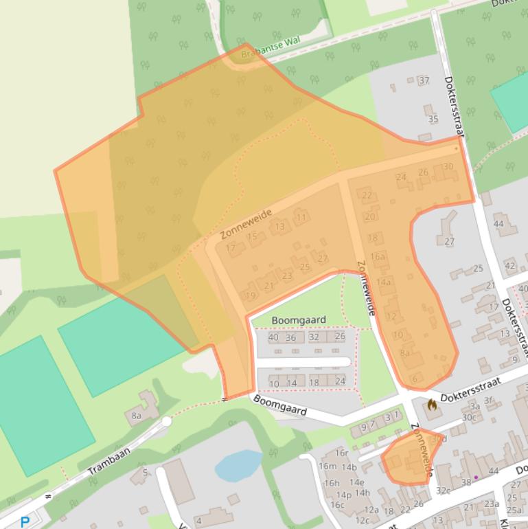 Kaart van postcodegebied 4641PP.