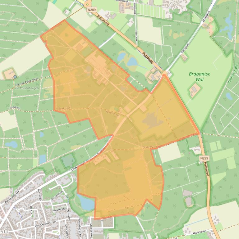 Kaart van postcodegebied 4641RM.