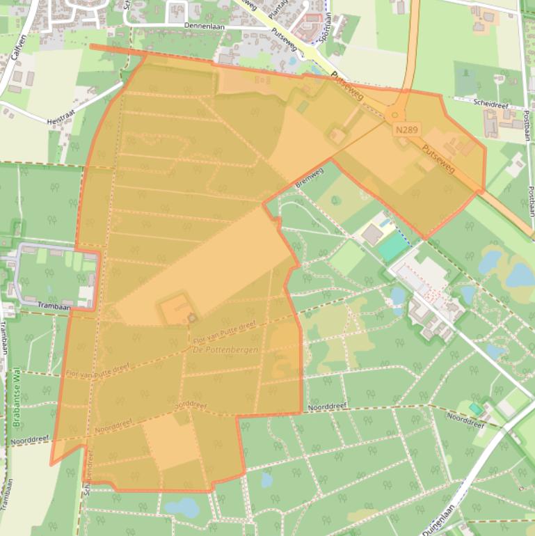 Kaart van postcodegebied 4641RN.
