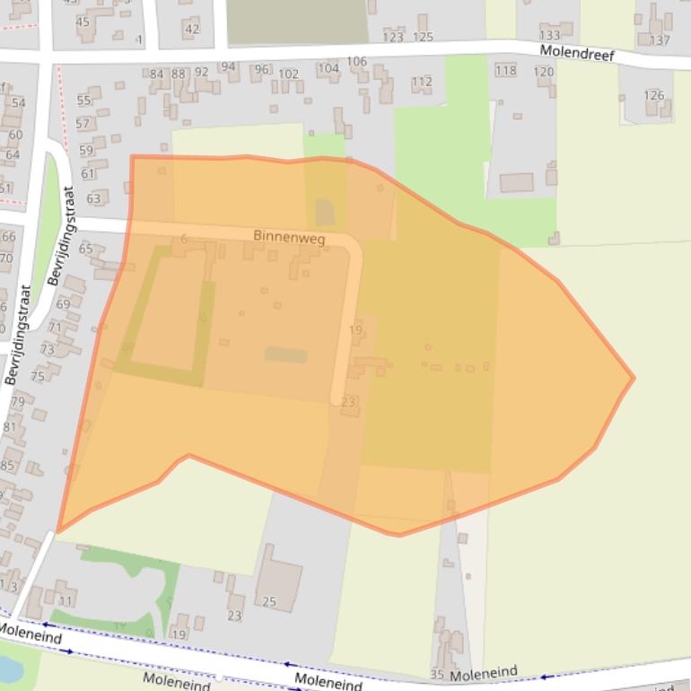 Kaart van postcodegebied 4641RX.