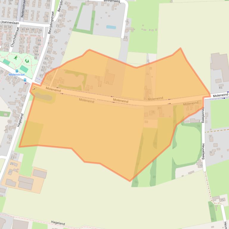 Kaart van postcodegebied 4641SB.