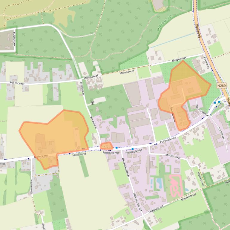 Kaart van postcodegebied 4641SE.