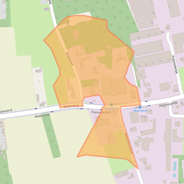 Kaart van postcodegebied 4641SG.