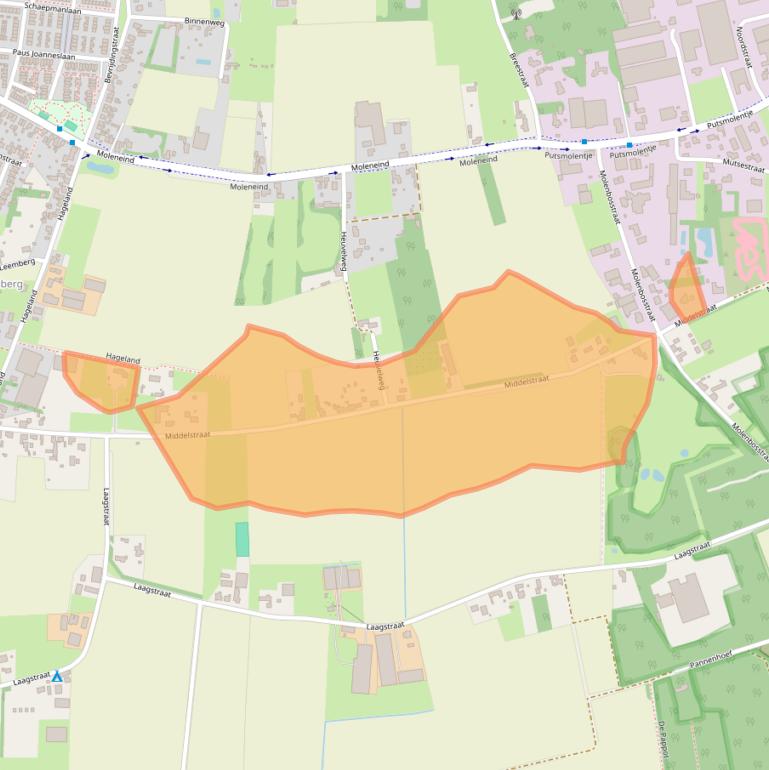 Kaart van postcodegebied 4641SN.