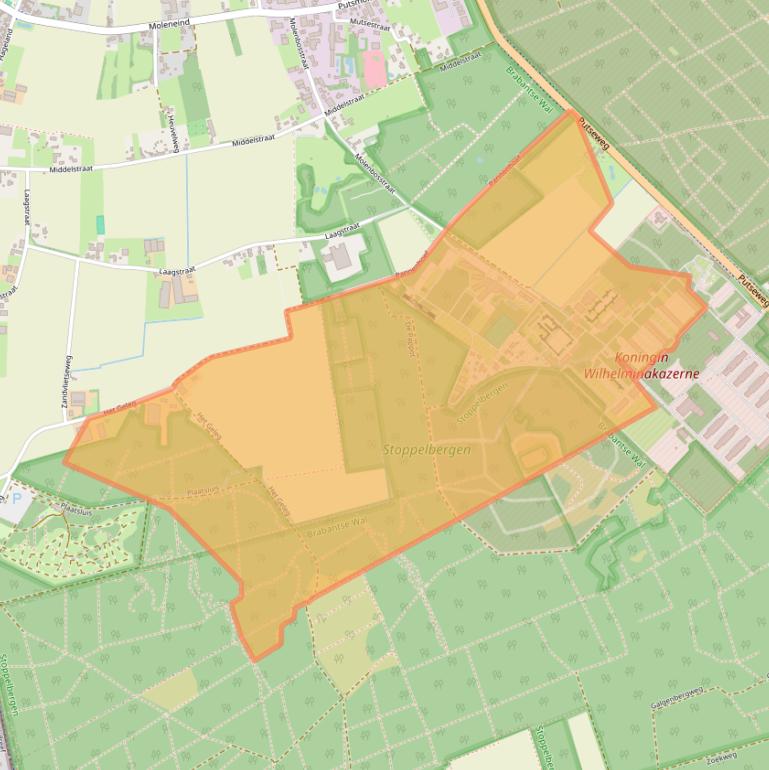 Kaart van postcodegebied 4641ST.