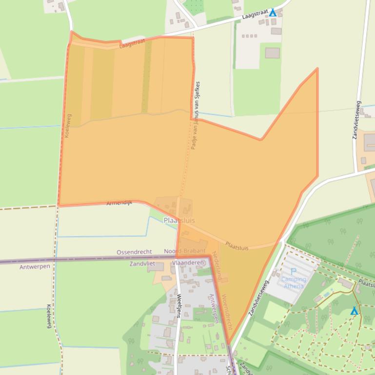 Kaart van postcodegebied 4641SV.