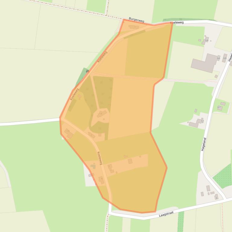 Kaart van postcodegebied 4641SW.