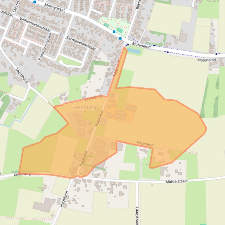 Kaart van postcodegebied 4641TA.
