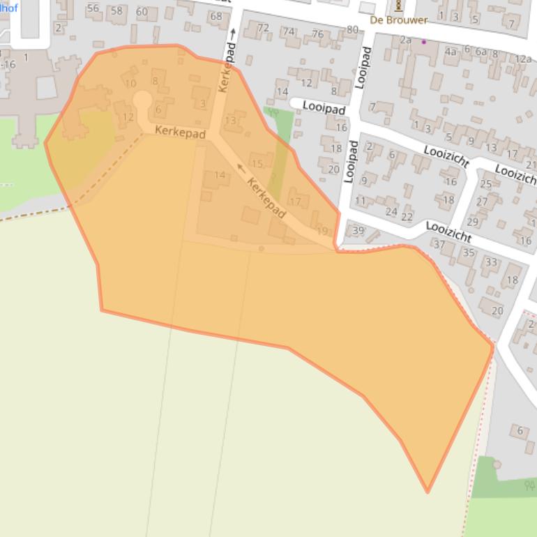 Kaart van postcodegebied 4641TC.