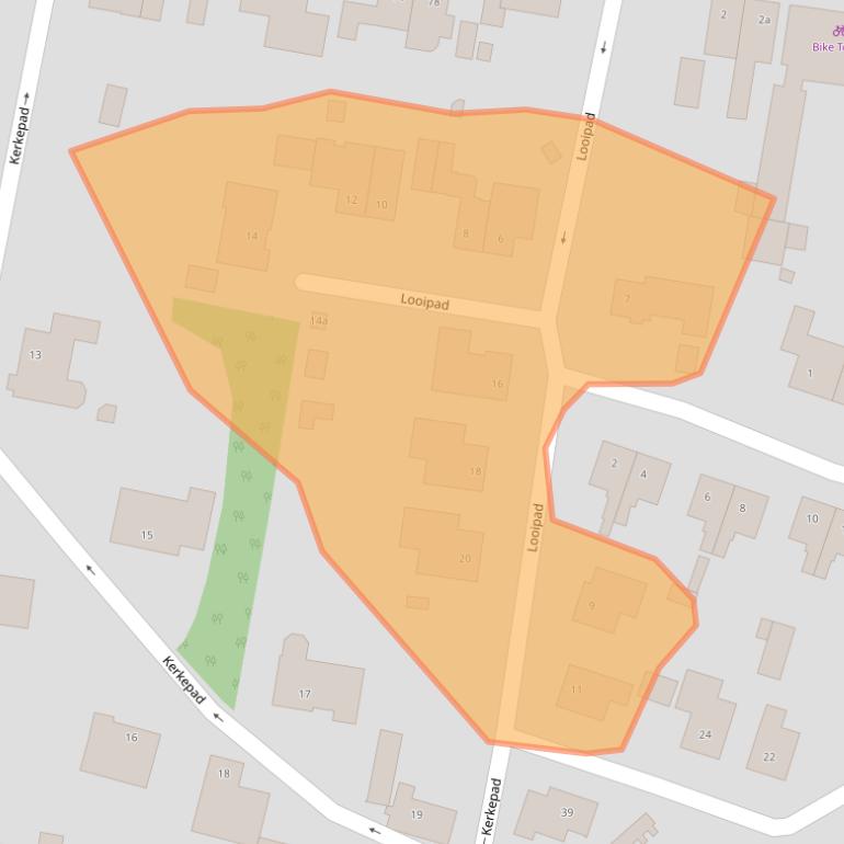 Kaart van postcodegebied 4641TD.