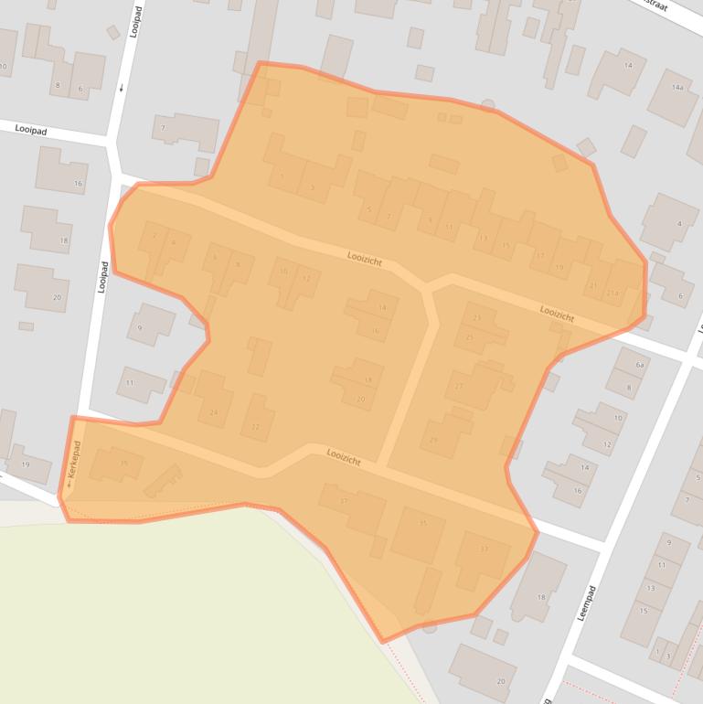 Kaart van postcodegebied 4641TE.