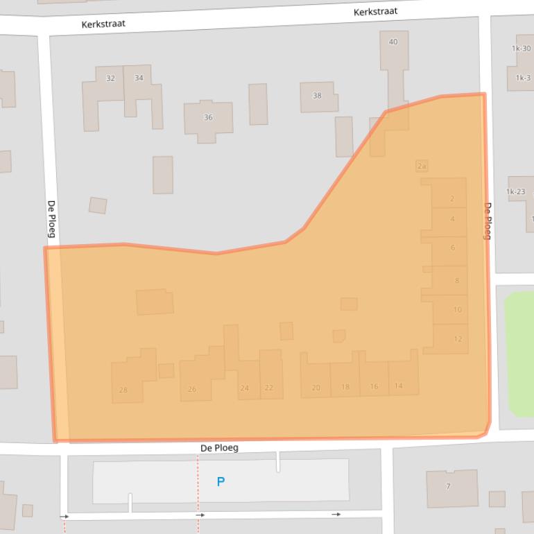 Kaart van postcodegebied 4641TG.