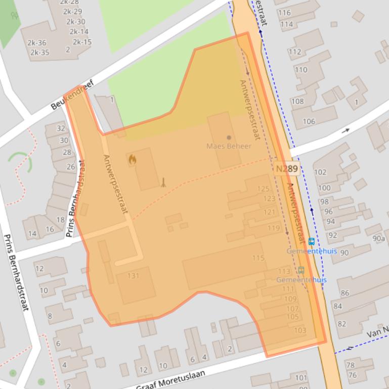 Kaart van postcodegebied 4645BD.