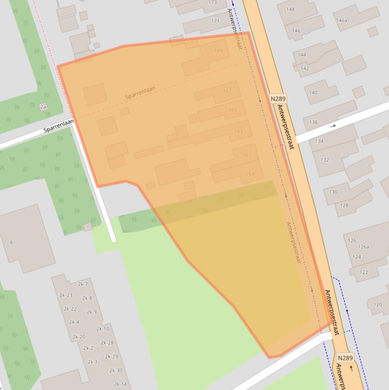 Kaart van postcodegebied 4645BE.