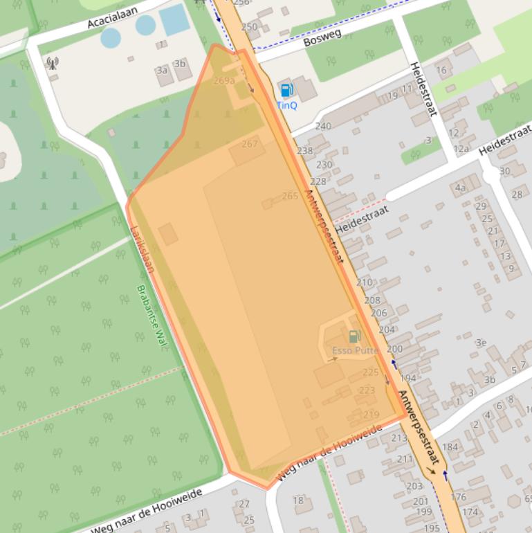 Kaart van postcodegebied 4645BH.