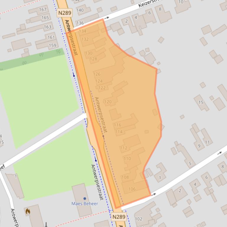 Kaart van postcodegebied 4645BM.