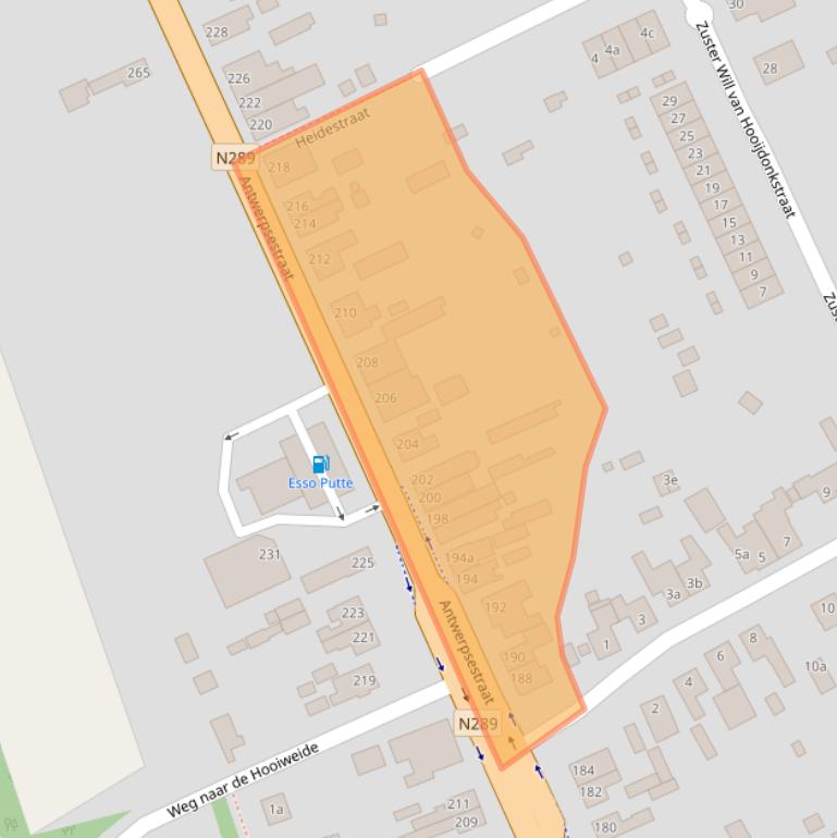 Kaart van postcodegebied 4645BP.