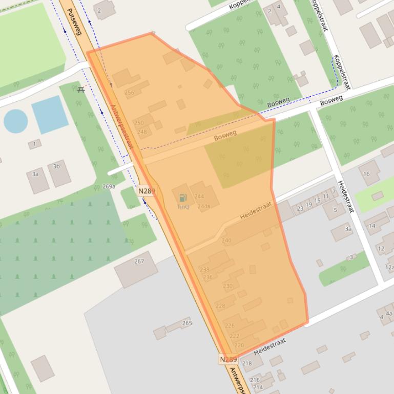 Kaart van postcodegebied 4645BR.