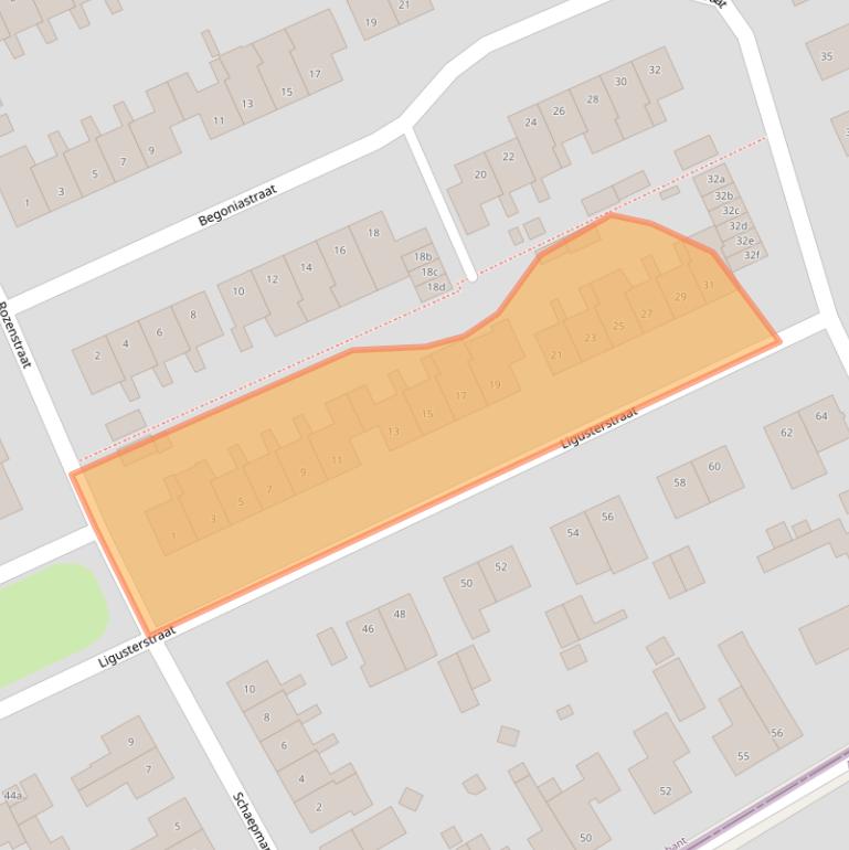 Kaart van postcodegebied 4645BW.