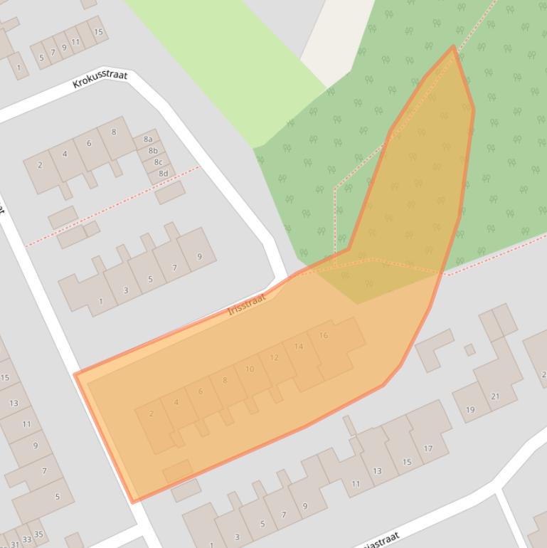 Kaart van postcodegebied 4645CJ.