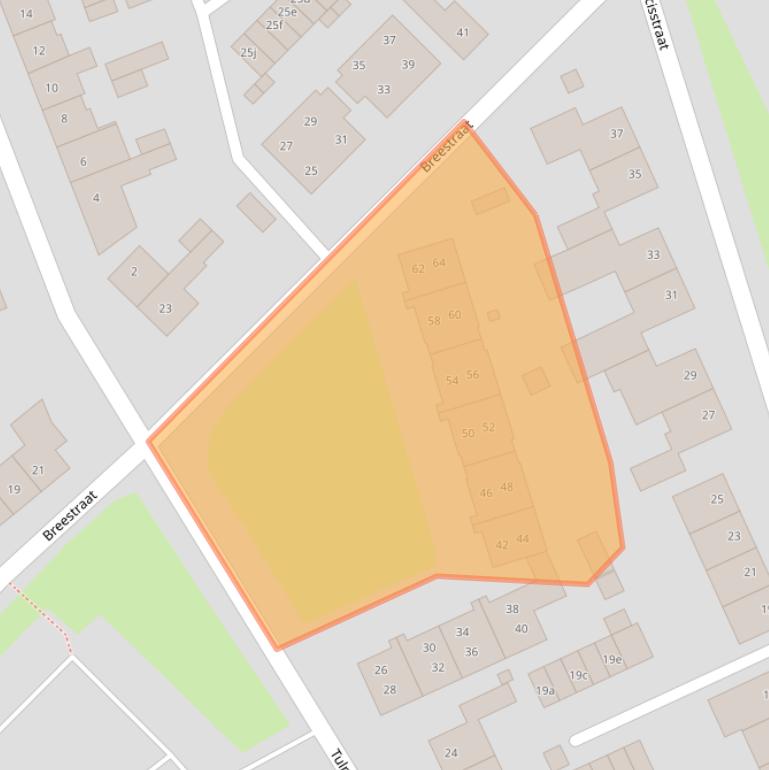 Kaart van postcodegebied 4645CV.