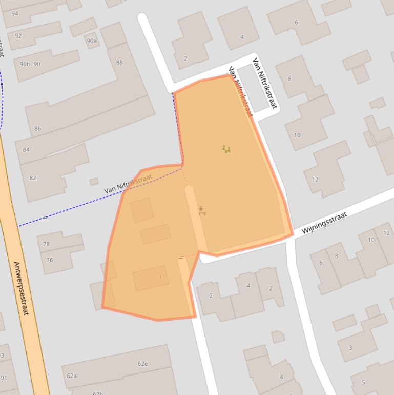 Kaart van postcodegebied 4645EE.