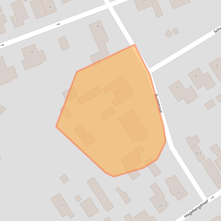 Kaart van postcodegebied 4645EJ.