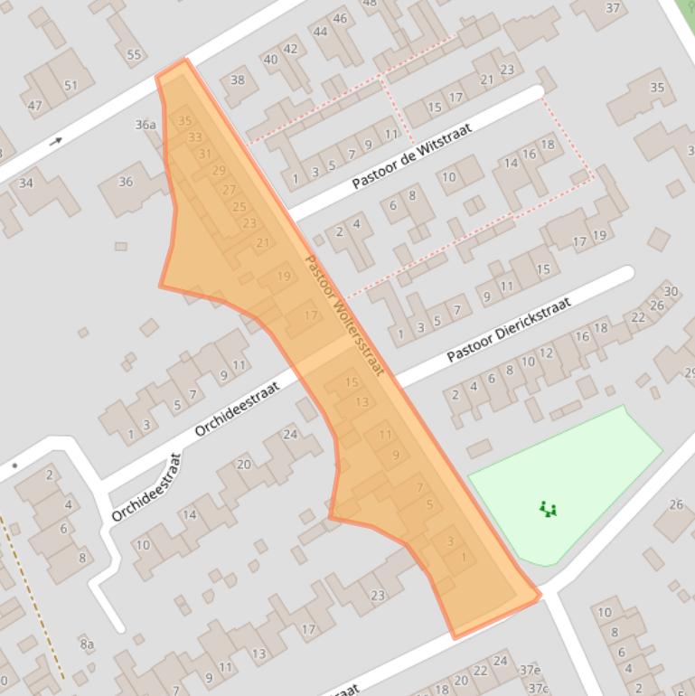 Kaart van postcodegebied 4645EM.