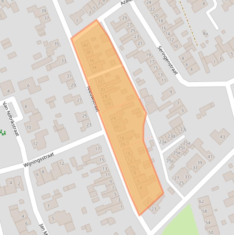 Kaart van postcodegebied 4645ES.