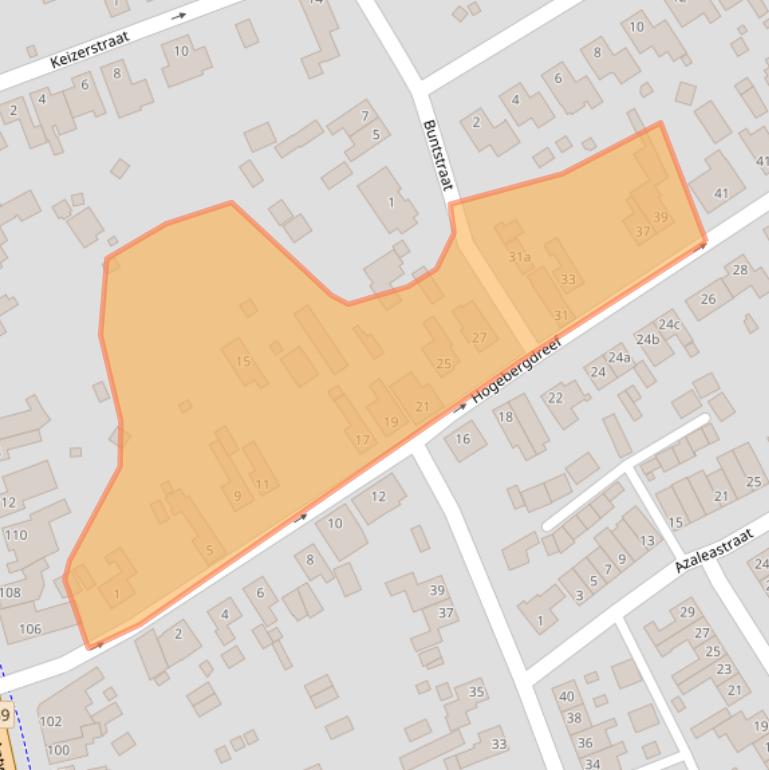 Kaart van postcodegebied 4645ET.