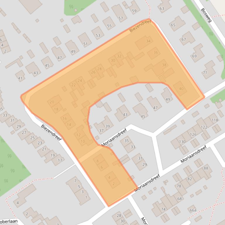 Kaart van postcodegebied 4645GA.