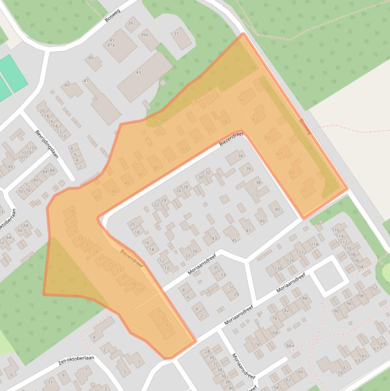 Kaart van postcodegebied 4645GB.