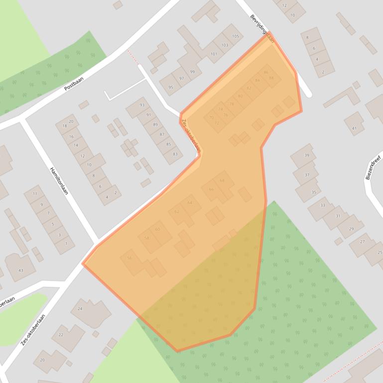 Kaart van postcodegebied 4645GD.