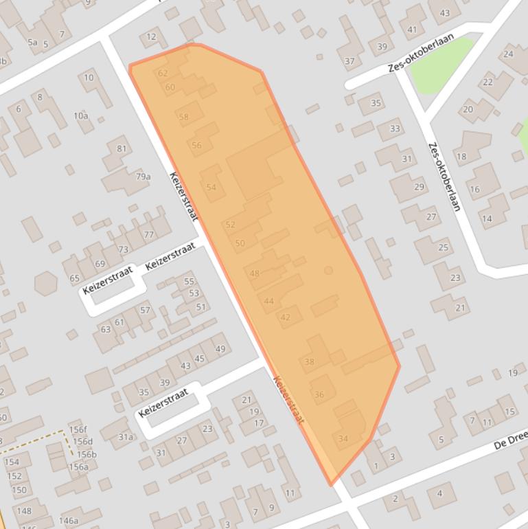 Kaart van postcodegebied 4645GR.