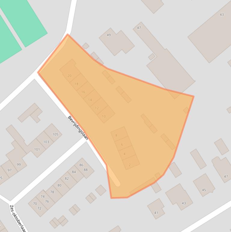 Kaart van postcodegebied 4645GV.