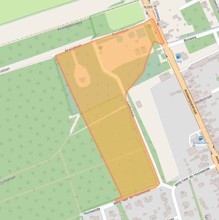 Kaart van postcodegebied 4645GZ.